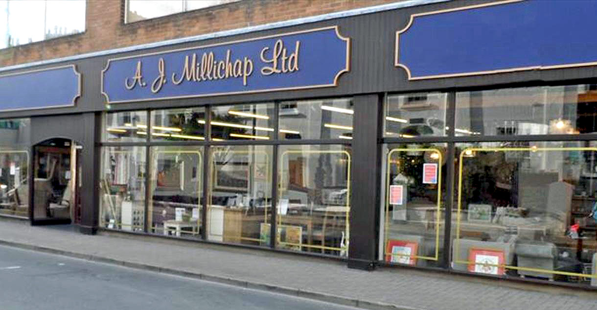 A.J. Millichap Ltd shop front on Parliament Street, Ramsey, Isle of Man