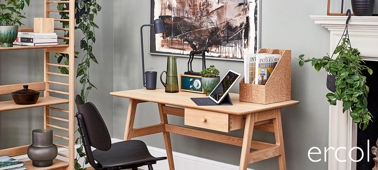 Ercol Ballatta desk and shelves at Millichap's