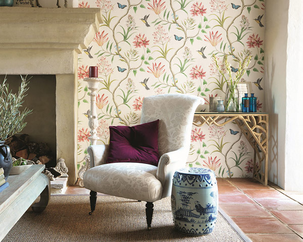 Sanderson Designs clementine wallpaper at the Windows & walls department Millichap's of Ramsey