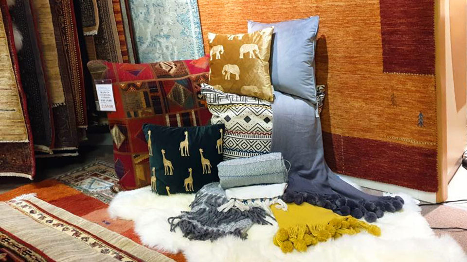 Examples of Cushions on display at Millichap's