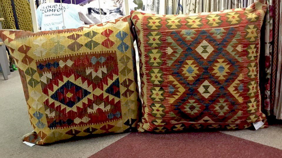 Examples of Cushions on display at Millichap's