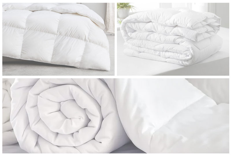 Selection of quality duvets Bedding department at Millichap's