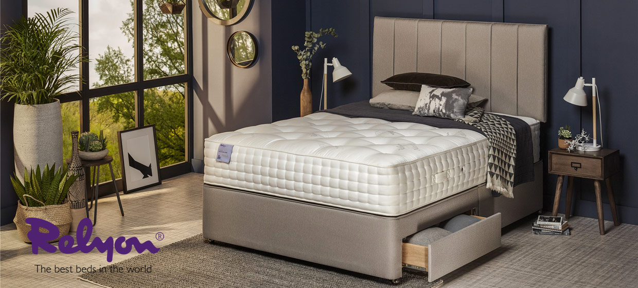 Relyon Keswick Alpaca Deluxe divan and mattress at Millichap's Bed department