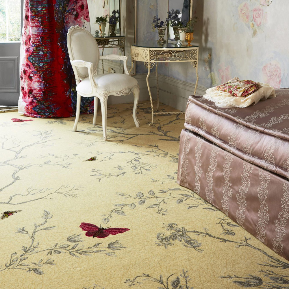 Brintons Carpets Timorous Beasties, Yellow Ruskin Butterfly at Millichap's