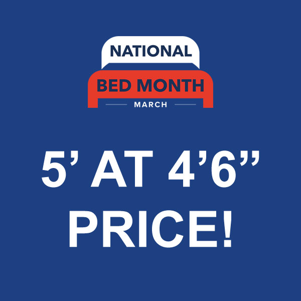 5’ beds at 4’6” bed price offer Isle of Man
