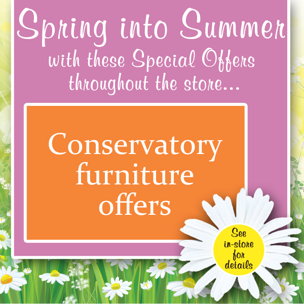Conservatory furniture offers at Millichap's