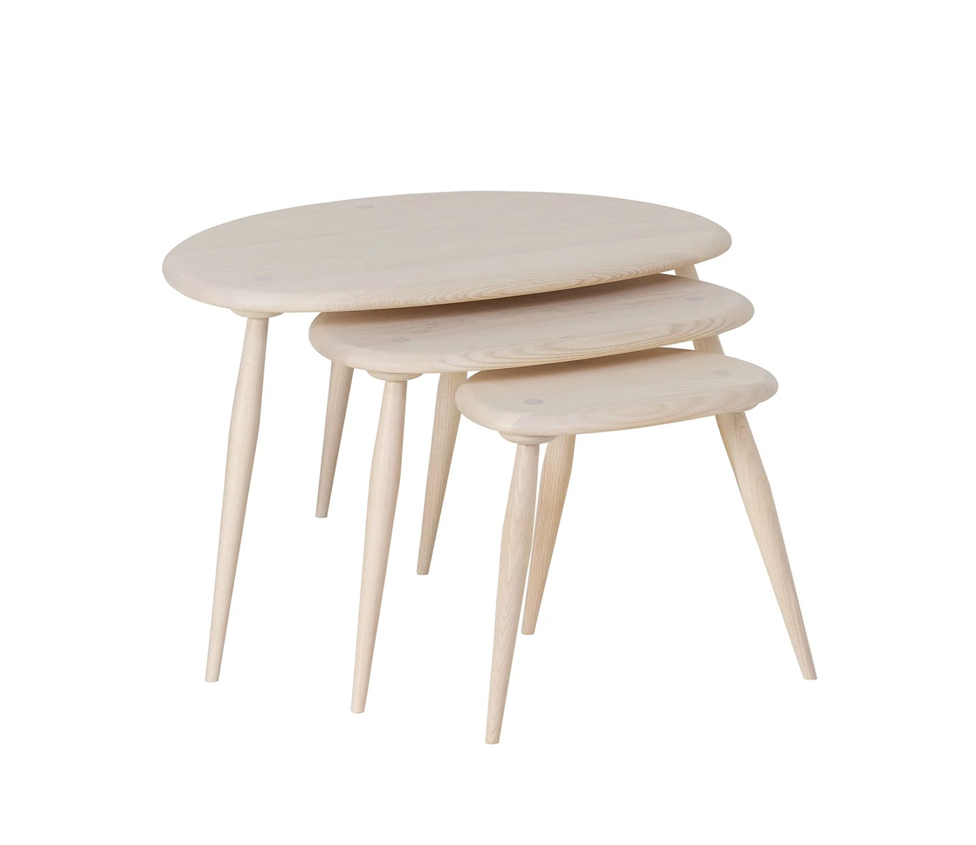 ercol | Pebble Nest of Tables Matt Finish