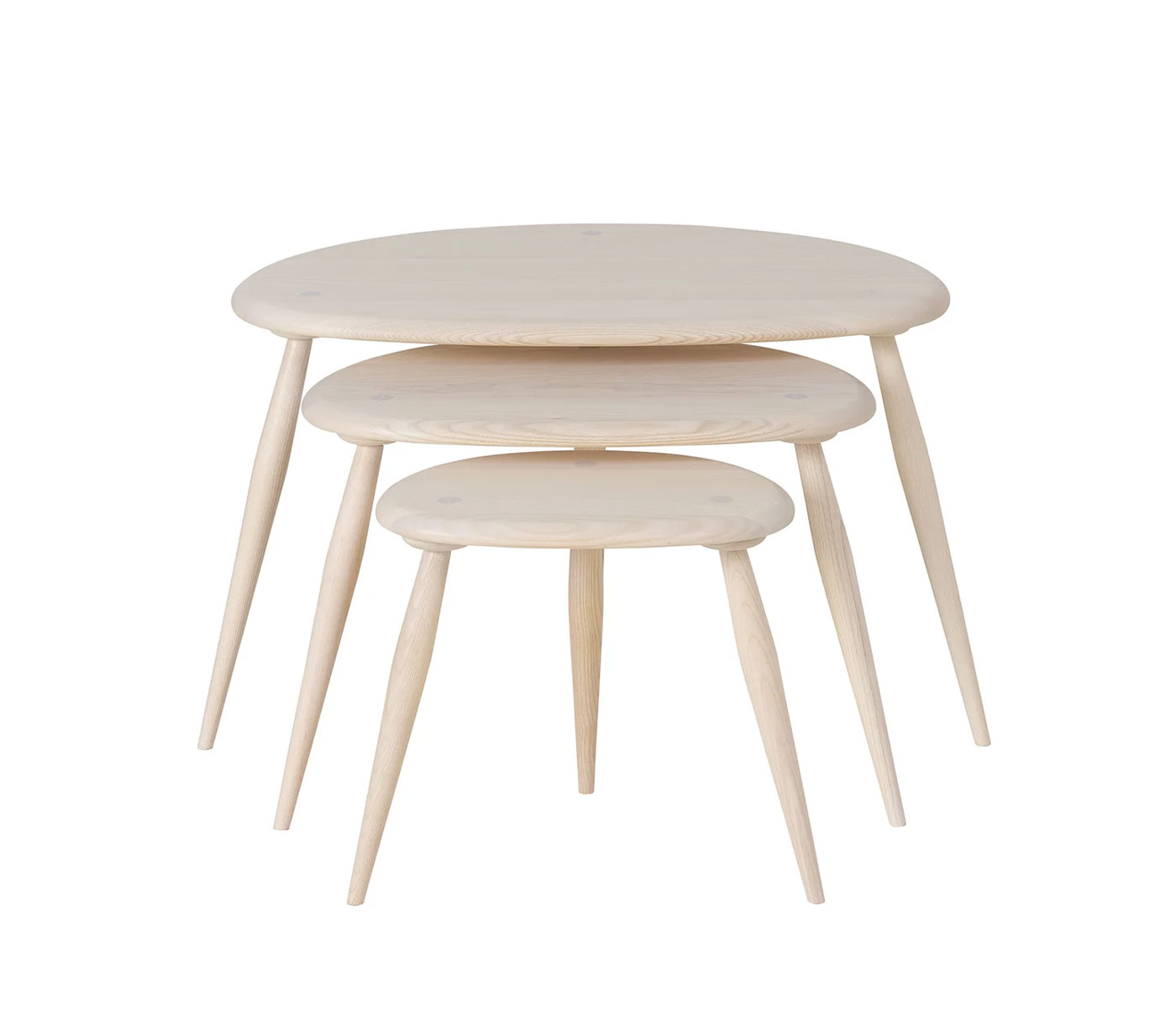 ercol | Pebble Nest of Tables Matt Finish