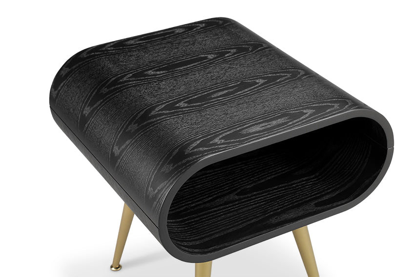 Jual Furnishings | Auckland Black & Brass Side Table