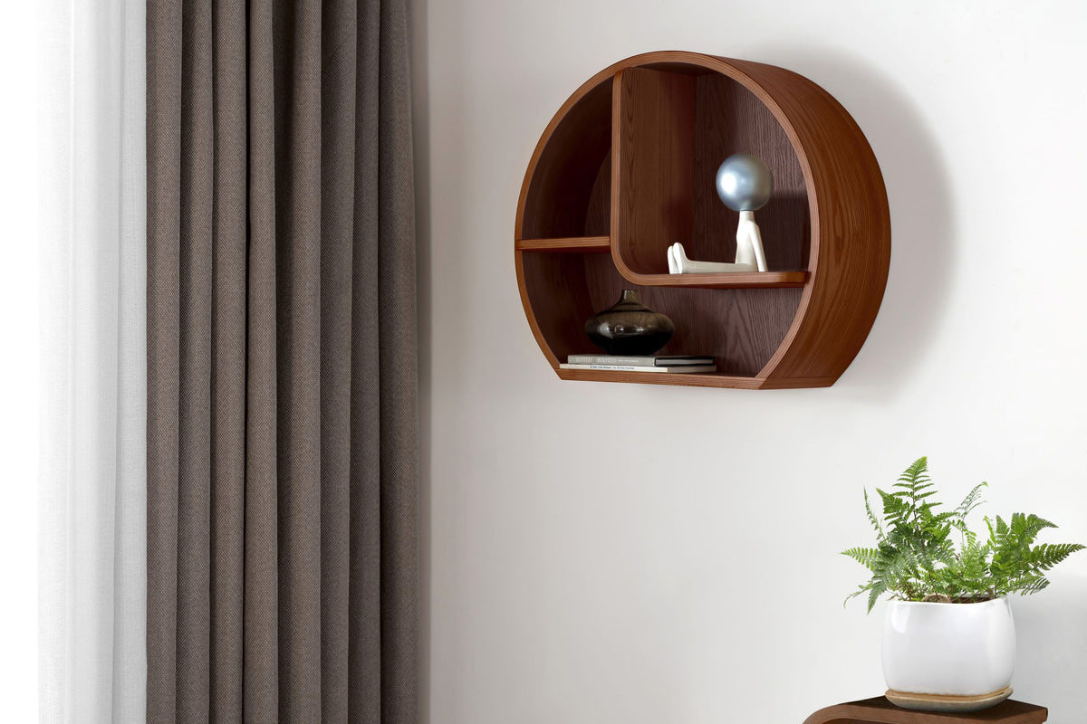 Jual Furnishings | Siena Walnut Wall Shelf
